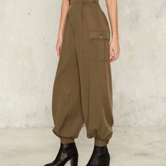 Nasty Gal Collection "Let It Cargo" Jumpsuit XXS - Picture 2 of 7